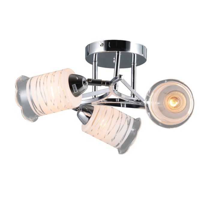 Люстра "Вилладжи" 3 лампы 60Вт Е27 хром