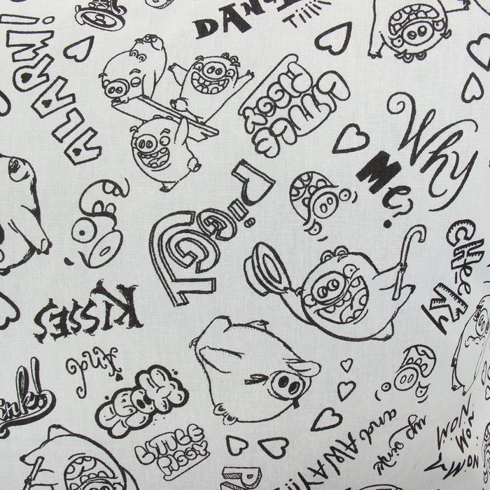 КПБ 1,5сп Angry Birds Плохие свинки 143х215, 150х214, 70х70 1шт, Бязь 125 гр. хл100%