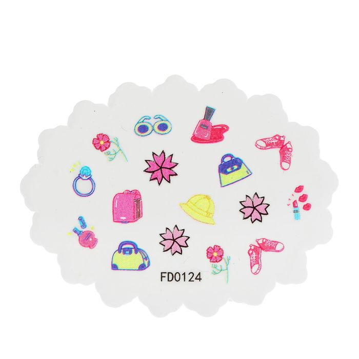 Наклейки для ногтей "Гламур", разноцветные