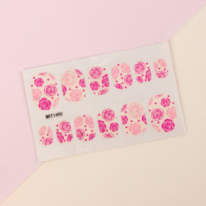 Наклейки для ногтей "Розочки", цвет МИКС