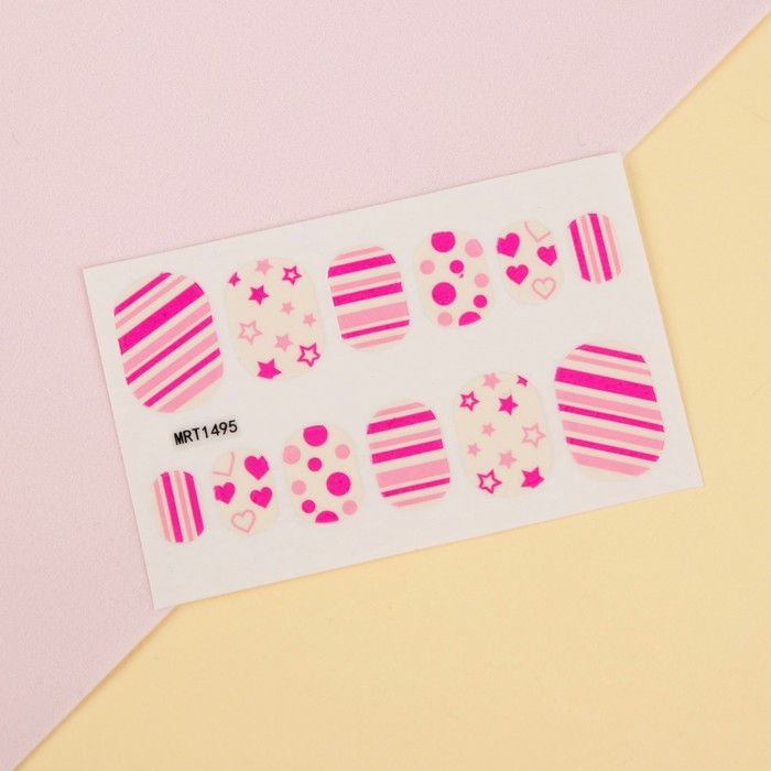 Наклейки для ногтей "Звёзды/полосы", цвет МИКС