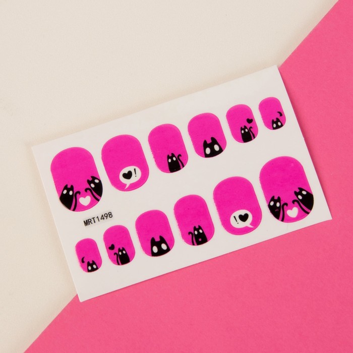 Наклейки для ногтей "Кошки", цвет МИКС