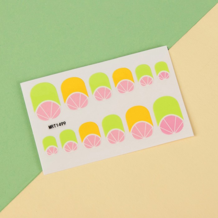 Наклейки для ногтей "Дольки", цвет МИКС