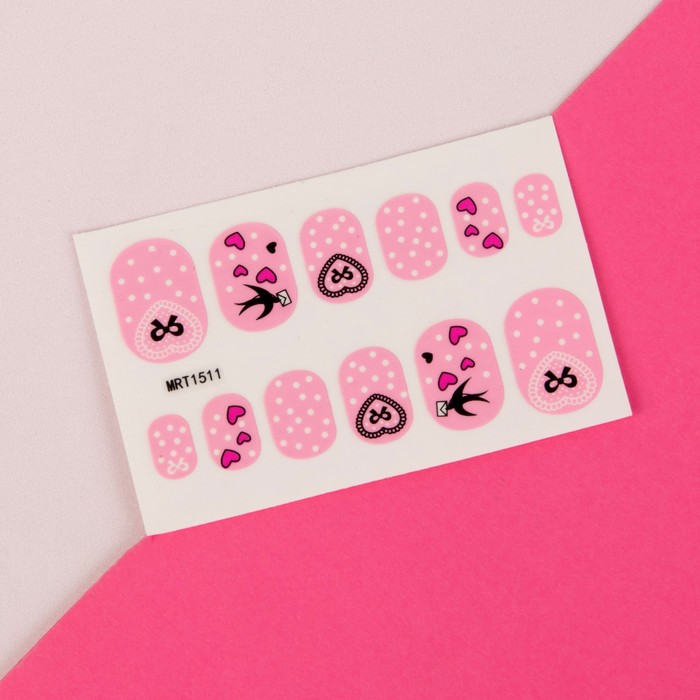 Наклейки для ногтей "Ласточка", цвет МИКС