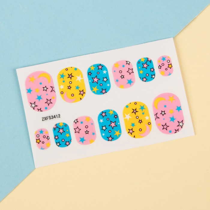 Наклейки для ногтей "Звёздочки", цвет МИКС