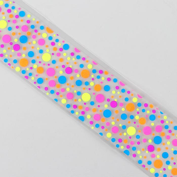 Слайдер-дизайн для ногтей "Кружочки", неоновый, цвета МИКС