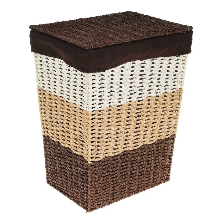 Корзина для белья плетеная "Кофе"