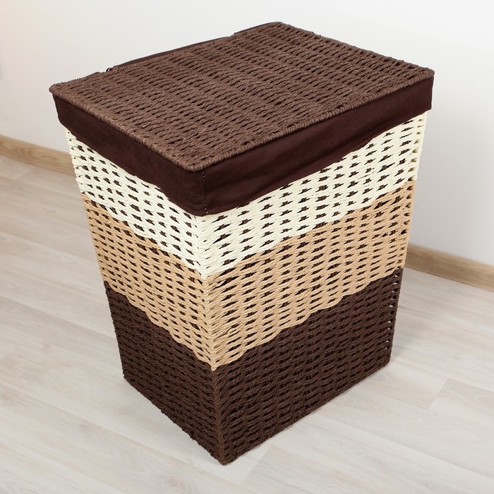 Корзина для белья плетеная "Кофе"
