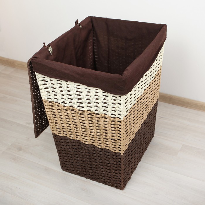 Корзина для белья плетеная "Кофе"