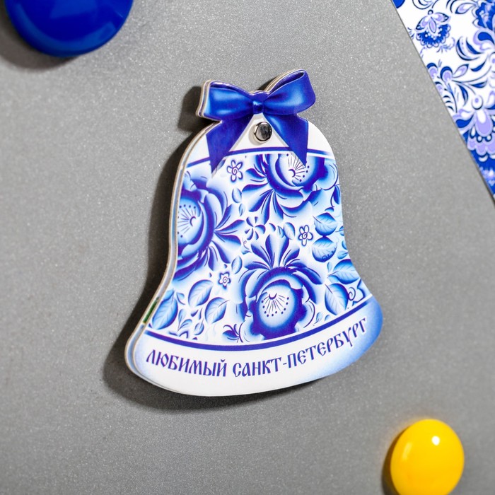Магнит раздвижной в форме колокольчика "Санкт-Петербург. Храм Спаса-на-Крови"