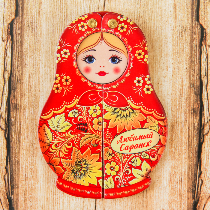 Магнит раздвижной в форме матрёшки «Саранск»