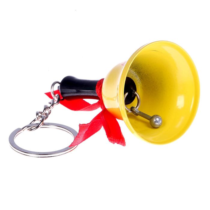 Брелок-колокольчик с ручкой "До свидания школа!"