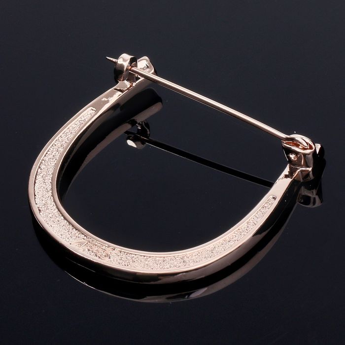 Брошь "Подкова", цвет золото