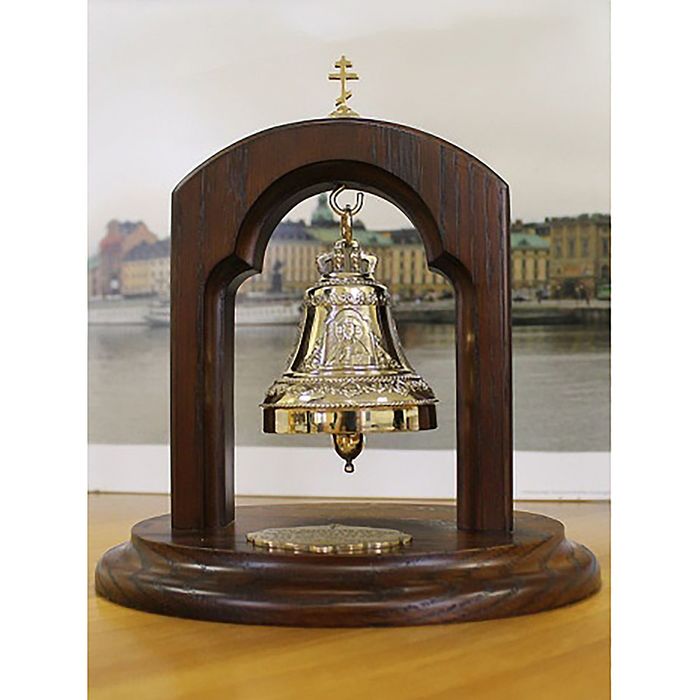 Подставка для колокола, с крестом, дуб