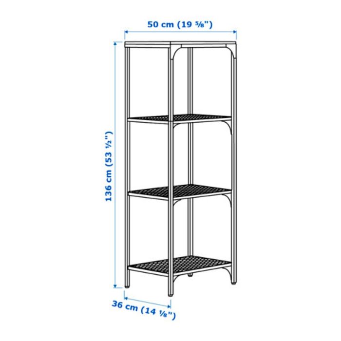 Стеллаж, цвет черный ФЬЕЛЛЬБО