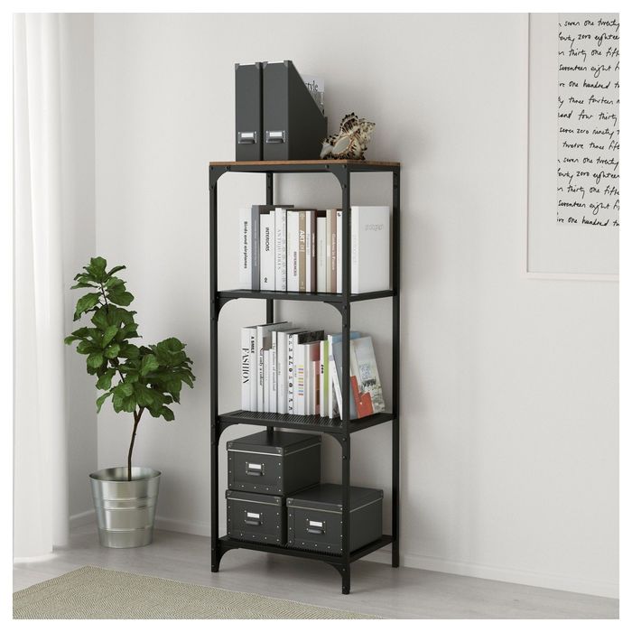 Стеллаж, цвет черный ФЬЕЛЛЬБО