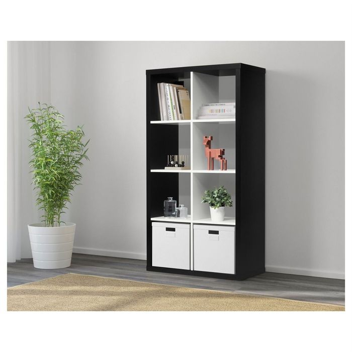 Стеллаж, цвет черный/белый КАЛЛАКС