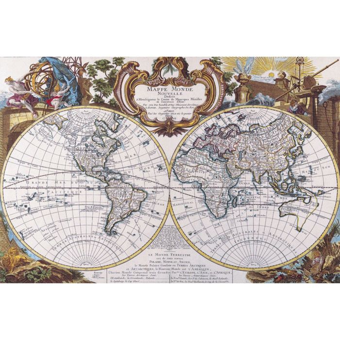 Картина на подрамнике "Карта"