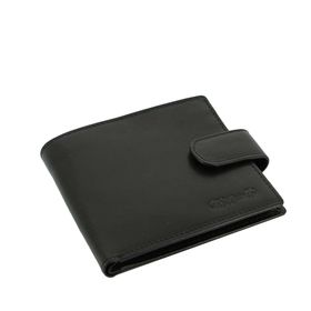 

Портмоне классический S.Quire, натуральная воловья кожа, чёрный, гладкий, 11x9,9 см