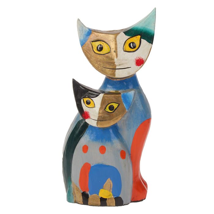 Кошки  20 см дерево