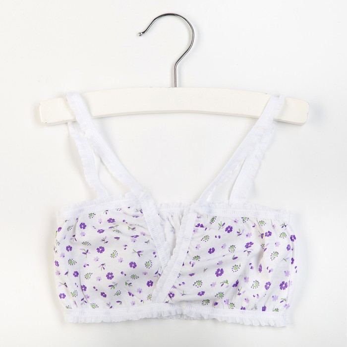 Майка (лиф) для девочки, рост 134-140 см, цвет белый, принт микс 1229-72