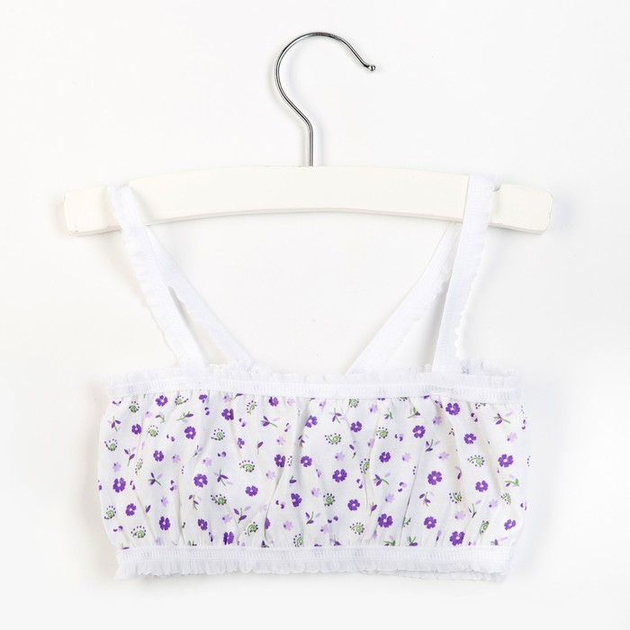 Майка (лиф) для девочки, рост 134-140 см, цвет белый, принт микс 1229-72