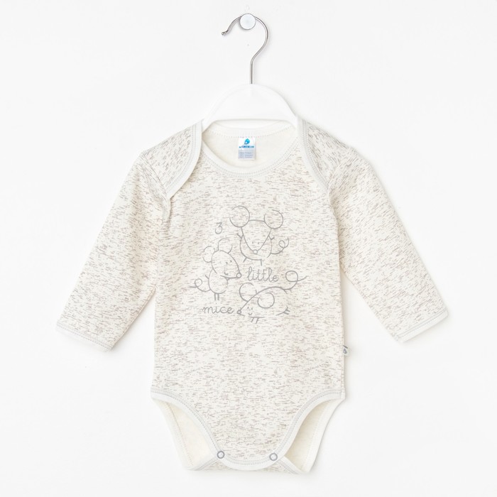 Боди детское, рост 74 см, цвет молочный меланж 161057_М