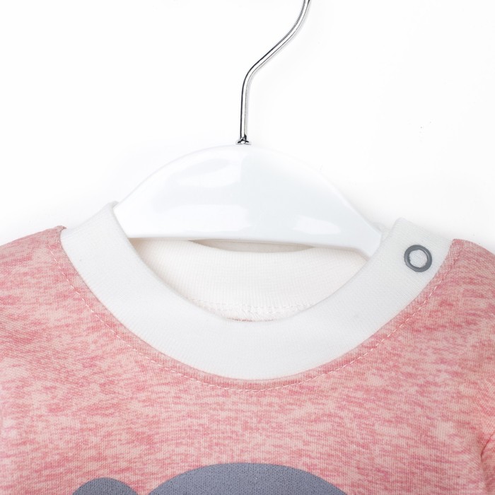 Кофточка детская, рост 68 см, цвет коралловый меланж 161071_М