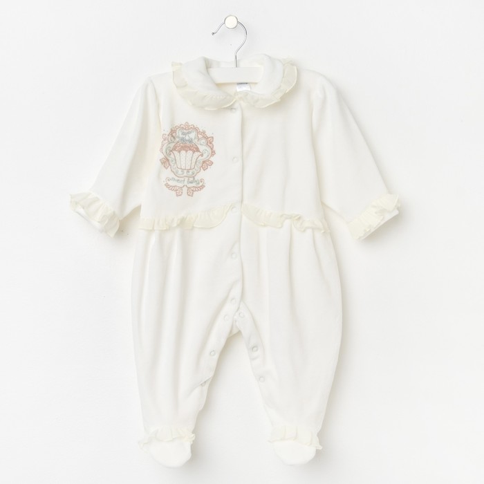 Комбинезон для девочки, рост 56 см, цвет молочный 15168 см_М