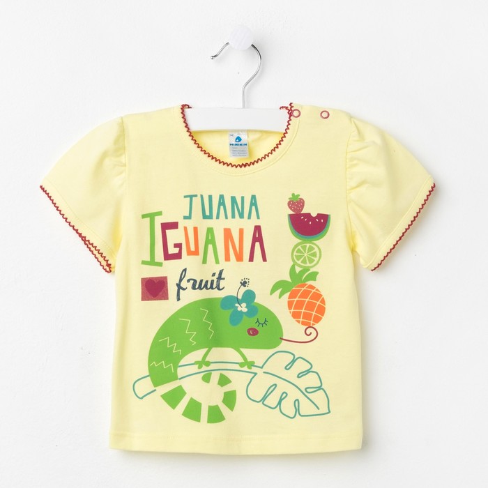 Футболка детская, рост 86 см, цвет жёлтый 1720_М
