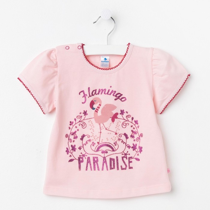 Футболка детская, рост 86 см, цвет розовый 1720_М
