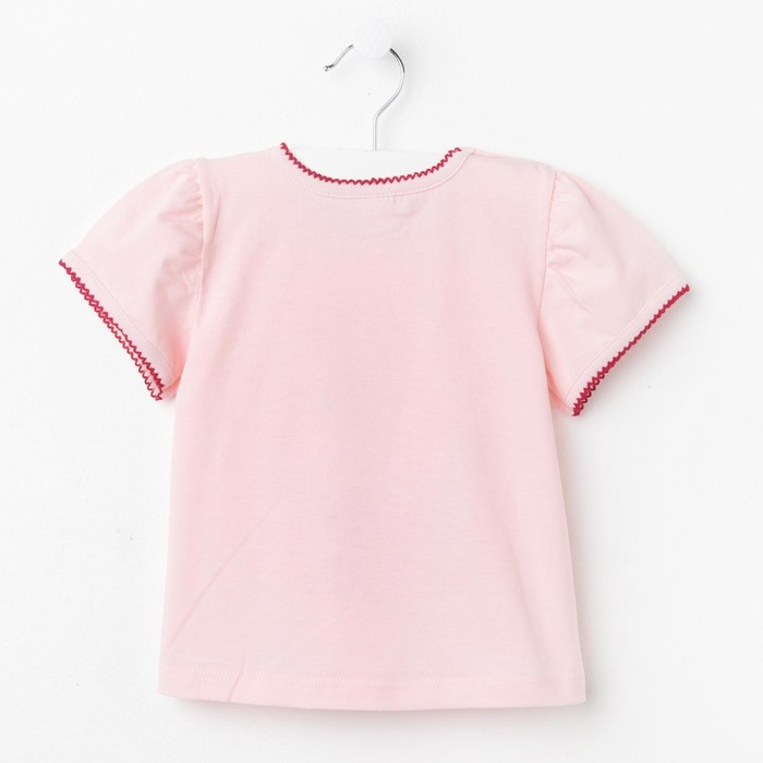 Футболка детская, рост 86 см, цвет розовый 1720_М