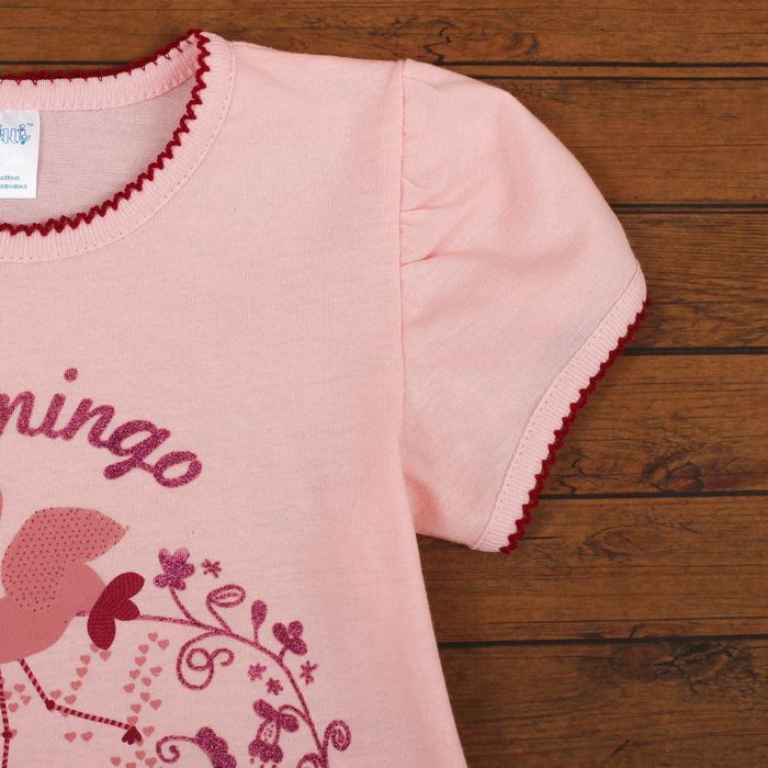 Футболка детская, рост 86 см, цвет розовый 1720_М