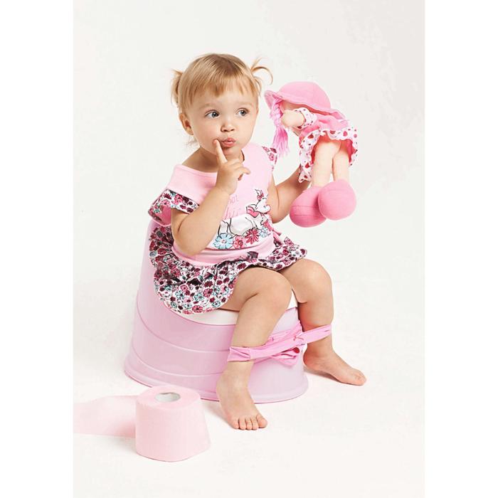 Горшок детский с аппликацией Me to you, съёмная чаша, цвет розовый