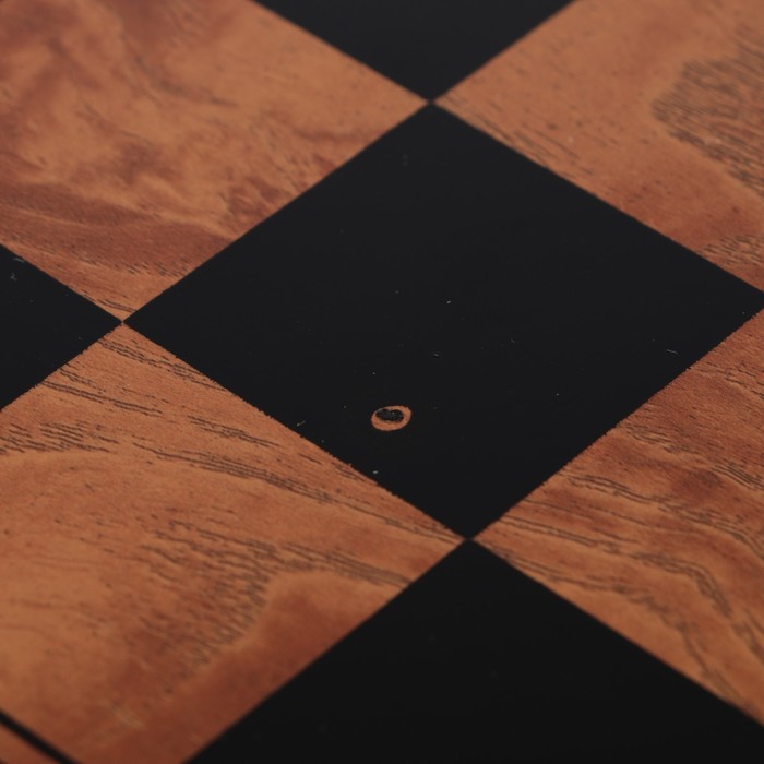 Набор игр 3в1. Нарды (кубик 7мм-2шт)+Шахматы пласт+Шашки пласт (d=3см) дерево 20х40см УЦЕНКА