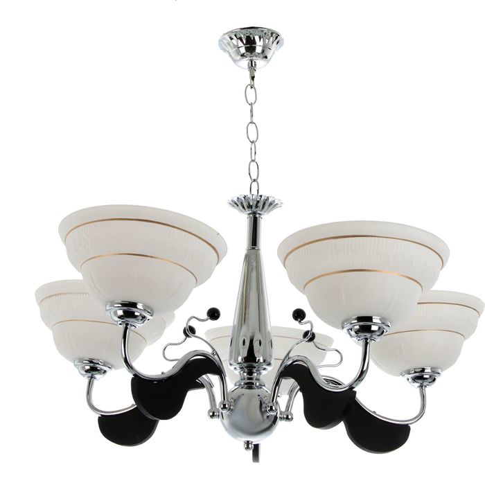 Люстра "Золотой ободок" 5 ламп E27 60W 70х70х70 см