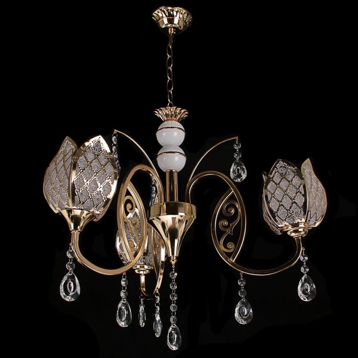 Люстра "Золотой переплёт" 3 лампы E27 60W 70х70х70 см