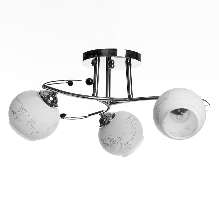 Люстра "Белый шоколад" 3 лампы E27 60W 40х40х25 см