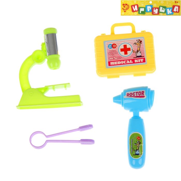 Набор доктора "Маленький профессор", 4 предмета, МИКС