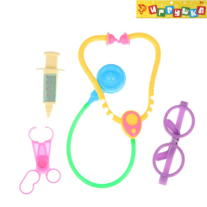 Набор доктора "Маленький профессор", 4 предмета, МИКС