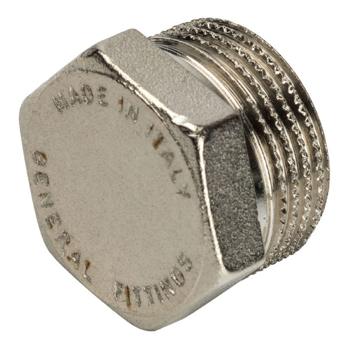 Заглушка STOUT, никелированная, наружная резьба 3/4", SFT-0025-000034