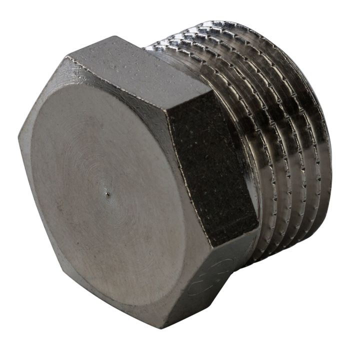 Заглушка STOUT, никелированная, наружная резьба 3/8", SFT-0025-000038