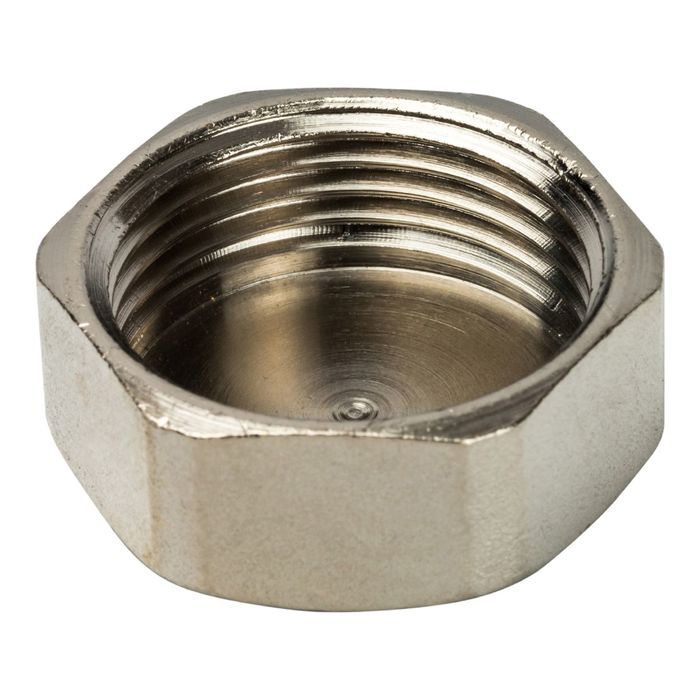 Заглушка STOUT, никелированная, наружная резьба 1", SFT-0027-000001