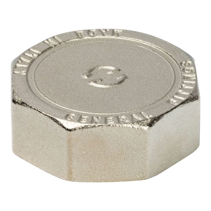 Заглушка STOUT, никелированная, наружная резьба 1"1/2, SFT-0027-000112