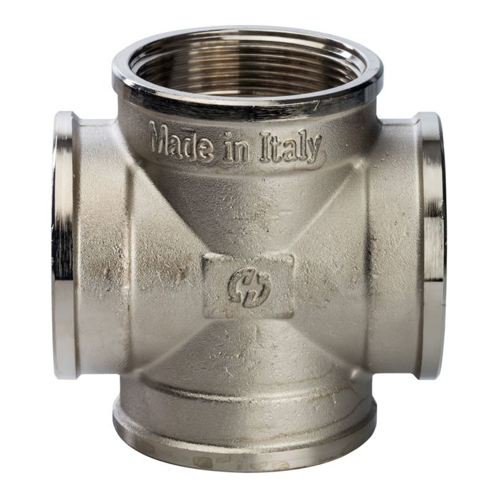 Крестовина STOUT, никелированная, внутренняя/внутренняя резьба 2", SFT-0031-000002