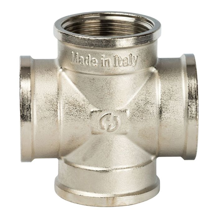 Крестовина STOUT, никелированная, внутренняя/внутренняя резьба 1"1/2, SFT-0031-000112