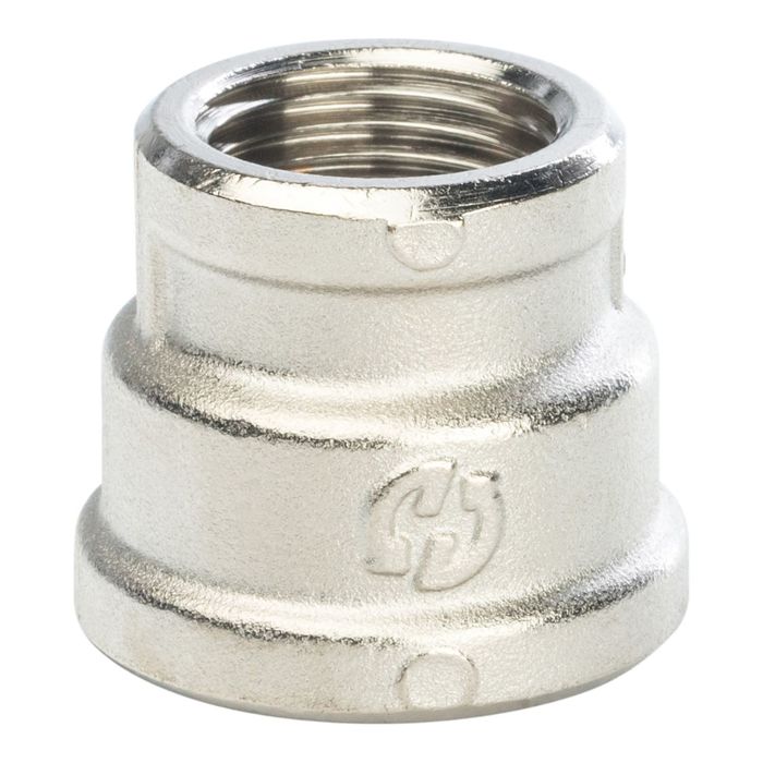 Муфта STOUT SFT-0006-0034, переходная никелированная, внутренняя/внутренняя резьба 3/4"х1/2"   24399