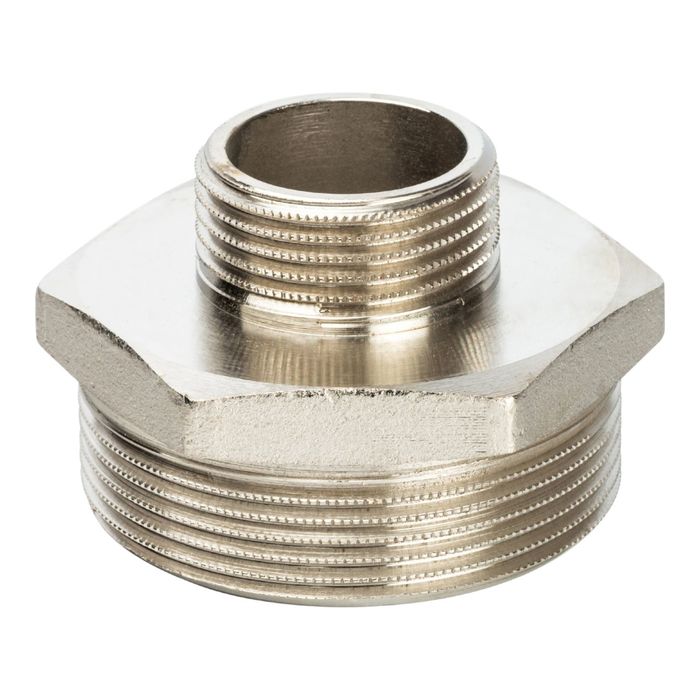 Ниппель STOUT SFT-0004-000021, переходной никелированный, наружная/наружная резьба 2"х1"