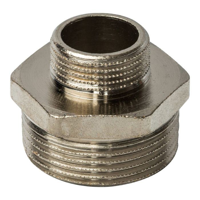 Ниппель STOUT, переходной никелированный, наружная/наружная резьба 1"1/4х3/4"