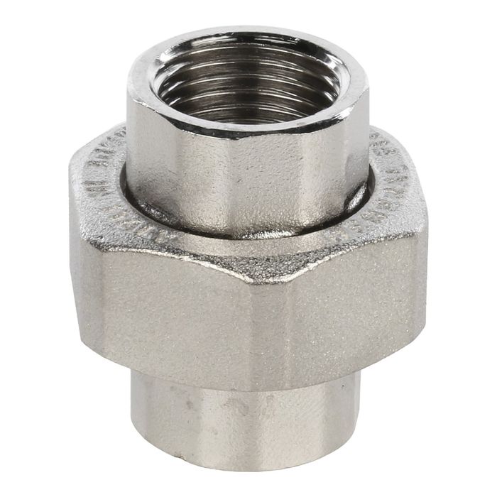 Разъемное соединение STOUT SFT-0034-000012, никелированное, "американка", ВВ резьба 1/2"